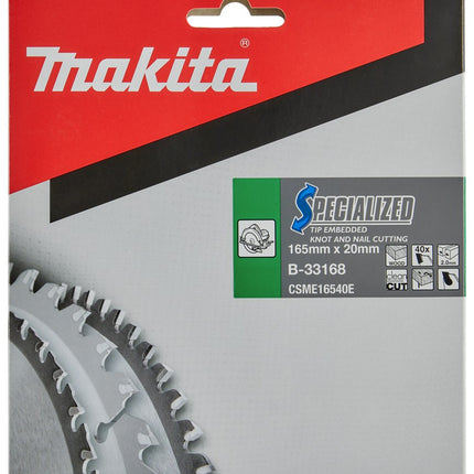 Afbeelding Makita zaagb tipe 165x20x2,0 40t 18g B-33168