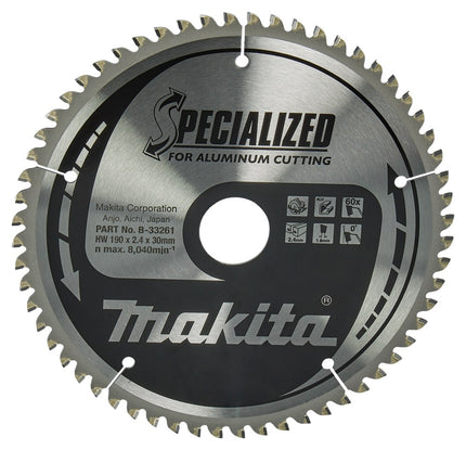 Afbeelding Makita zaagb alu 190x30x2,4 60t 0g B-33261