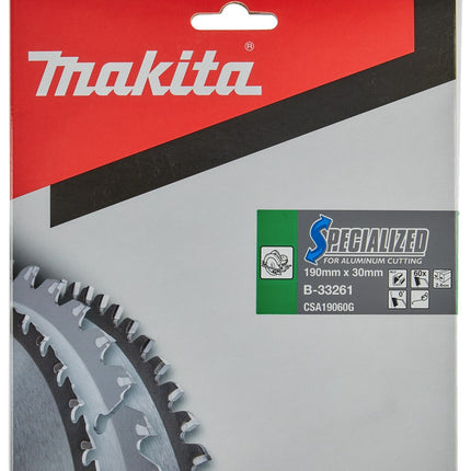 Afbeelding Makita zaagb alu 190x30x2,4 60t 0g B-33261