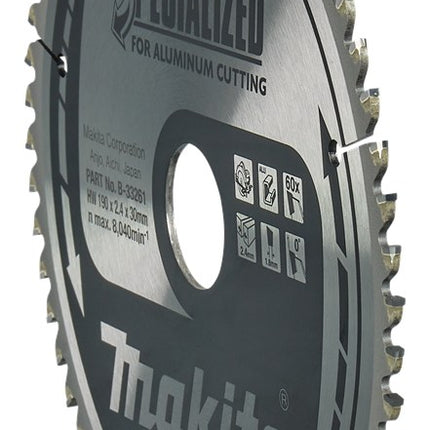 Afbeelding Makita zaagb alu 190x30x2,4 60t 0g B-33261