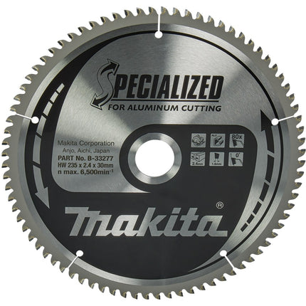 Afbeelding Makita zaagb alu 235x30x2,4 80t 0g B-33277