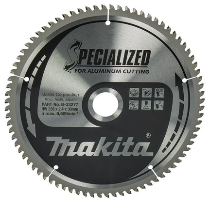 Afbeelding Makita zaagb alu 235x30x2,4 80t 0g B-33277