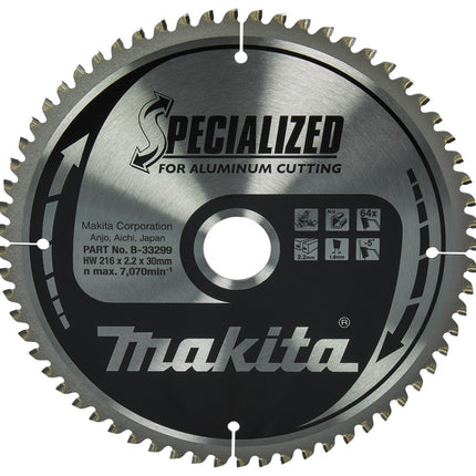 Afbeelding Makita zaagb alu 216x30x2,2 64t -5g B-33299