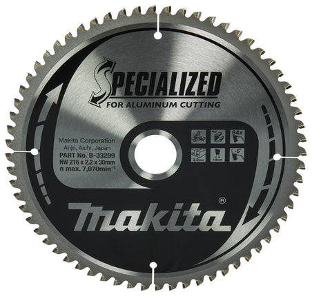 Afbeelding Makita zaagb alu 216x30x2,2 64t -5g B-33299