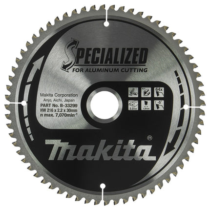 Afbeelding Makita zaagb alu 216x30x2,2 64t -5g B-33299