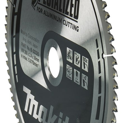 Afbeelding Makita zaagb alu 260x30x2,4 80t -5g B-33320