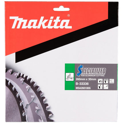 Afbeelding Makita zaagb alu 260x30x2,4 100t -5g B-33336