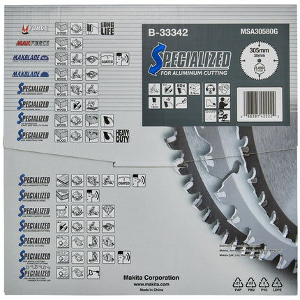 Afbeelding Makita zaagb alu 305x30x2,4 80t -5g B-33342