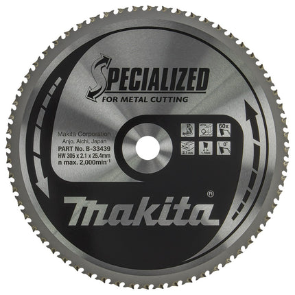 Afbeelding Makita zaagb met. 305x25,4x2,1 60t 0g B-33439