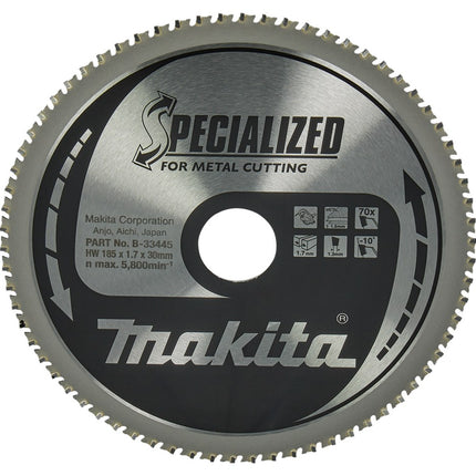 Afbeelding Makita zaagb met. 185x30x1,7 70t -10g B-33445