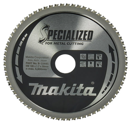 Afbeelding Makita zaagb met. 185x30x1,7 70t -10g B-33445