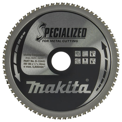Afbeelding Makita zaagb met. 185x30x1,7 70t -10g B-33445