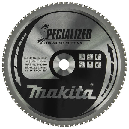 Afbeelding Makita zaagb met. 305x25,4x2,3 78t 0g B-33467