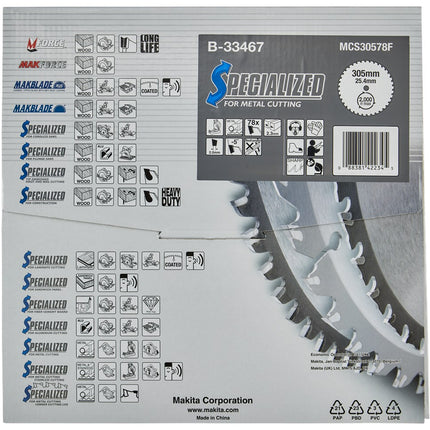 Afbeelding Makita zaagb met. 305x25,4x2,3 78t 0g B-33467