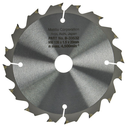 Afbeelding Makita zaagb hout 136x20x1,5 16t 20g B-33532