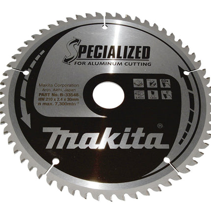 Afbeelding Makita zaagb alu 210x30x2,4 60t 0g B-33548