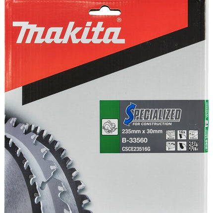 Afbeelding Makita zaagb.bouw 235x30x3 16t 20g B-33560