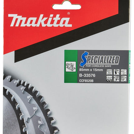 Afbeelding Makita zaagb hout 85x15x1,0 20t 10g B-33576