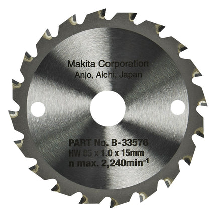 Afbeelding Makita zaagb hout 85x15x1,0 20t 10g B-33576