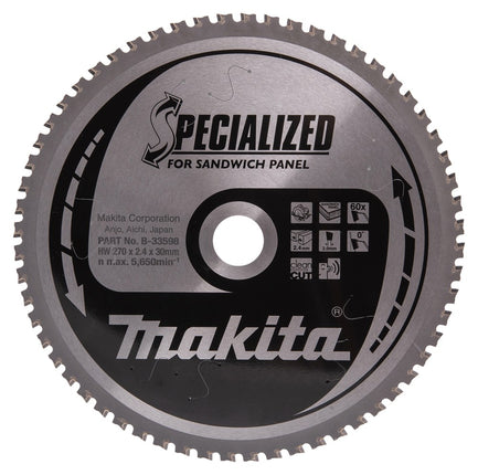 Afbeelding Makita zaagblad hm 270x30 60t sandw B-33598