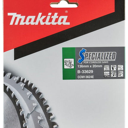 Afbeelding Makita zaagb 136x20x1,5 24t 20g B-33629