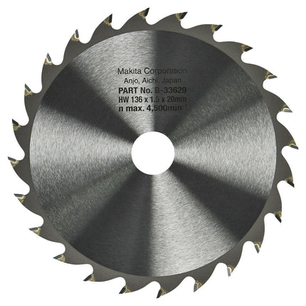 Afbeelding Makita zaagb 136x20x1,5 24t 20g B-33629