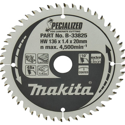 Afbeelding Makita zaagb lami 136x20x1,45 48t 10g B-33825