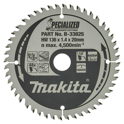 Afbeelding Makita zaagb lami 136x20x1,45 48t 10g B-33825