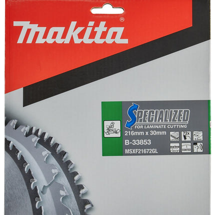 Afbeelding Makita zaagb laminat 216x30x2,5 72t5g B-33853