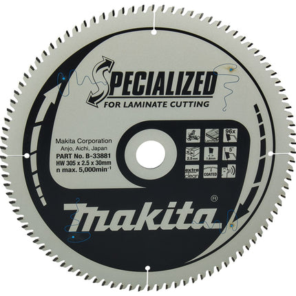 Afbeelding Makita zaagb laminaat305x30x2,5 96t5g B-33881