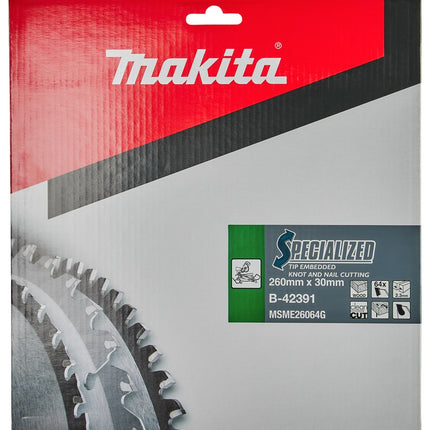 Afbeelding Makita zaagb tipe 260x30x2,3 64t 5g B-42391