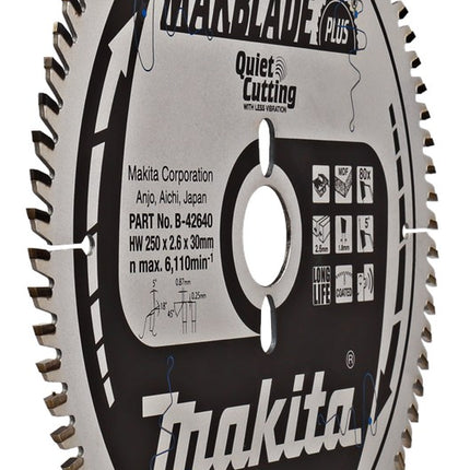 Afbeelding Makita zaagb mdf 250x30x2.6 80t 5g B-42640