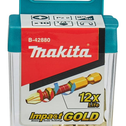 Afbeelding Makita xtt slagschroefbit pz2x50mm B-42880-10