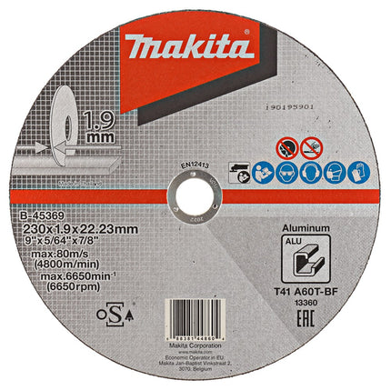 Afbeelding Makita doorslijpschijf 230x1,9mm alu B-45369