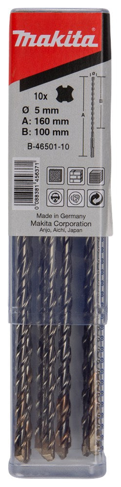 Afbeelding Makita p2s: sds-plus boor 5x160mm10st B-46501-10