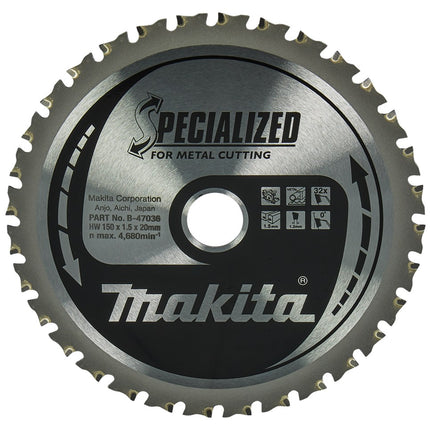 Afbeelding Makita zaagb met. 150x20x1,5 32t 0gr B-47036
