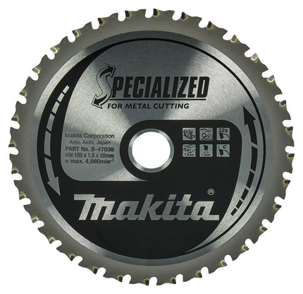 Afbeelding Makita zaagb met. 150x20x1,5 32t 0gr B-47036