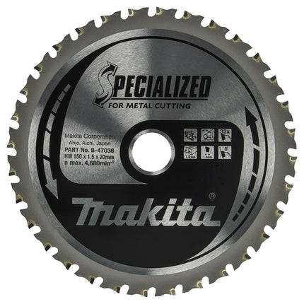 Afbeelding Makita zaagb met. 150x20x1,5 32t 0gr B-47036