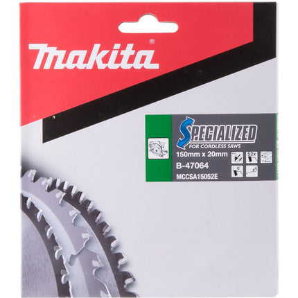 Afbeelding Makita zaagb alu. 150x20x1,6 52t 0gr B-47064