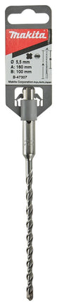 Afbeelding Makita p2s: sds-plus boor 5,5x160mm B-47307