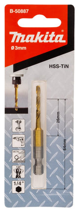 Afbeelding Makita metaalb hss-tin slags 3x64mm B-50887