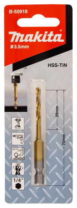 Afbeelding Makita metaalb hss-tin slags 3,5x70mm B-50918