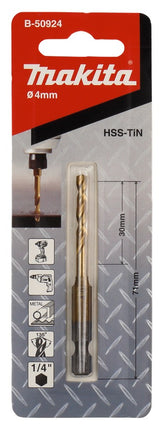 Afbeelding Makita metaalb hss-tin slags 4,0x71mm B-50924