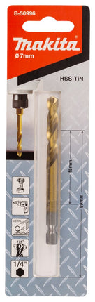 Afbeelding Makita metaalb hss-tin slags 7,0x89mm B-50996