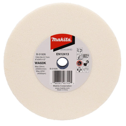 Afbeelding Makita slijpst. 150x16x12,7mm wa60k B-51926