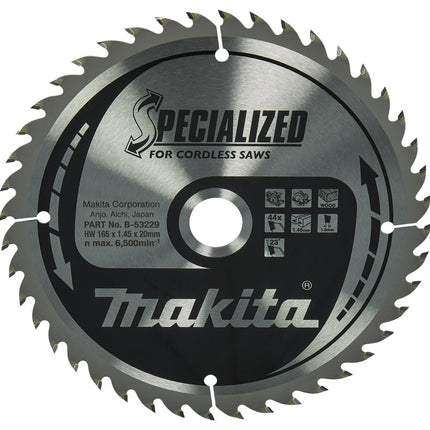 Afbeelding Makita zaagb hout 165x20x1,45 44t 23g B-53229