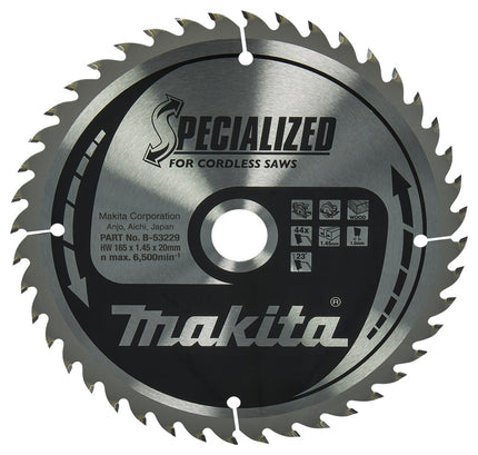 Afbeelding Makita zaagb hout 165x20x1,45 44t 23g B-53229