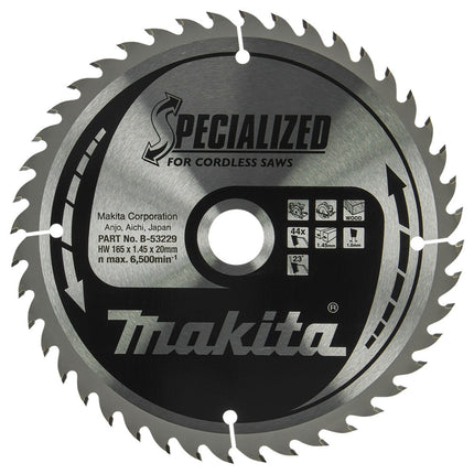 Afbeelding Makita zaagb hout 165x20x1,45 44t 23g B-53229