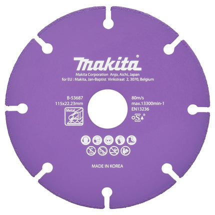 Afbeelding Makita doorslijps. diam 115x1,3mm met B-53687