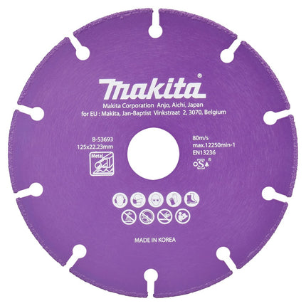 Afbeelding Makita doorslijps. diam 125x1,3mm met B-53693